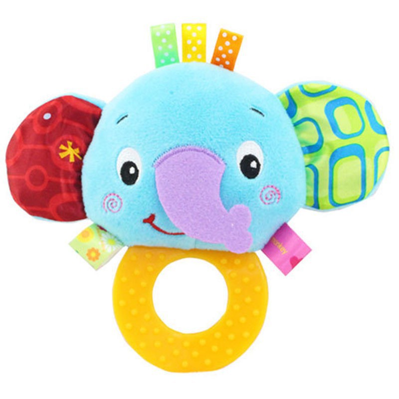 Rattle Teether Kepala Hewan Happy Monkey Mainan Bayi