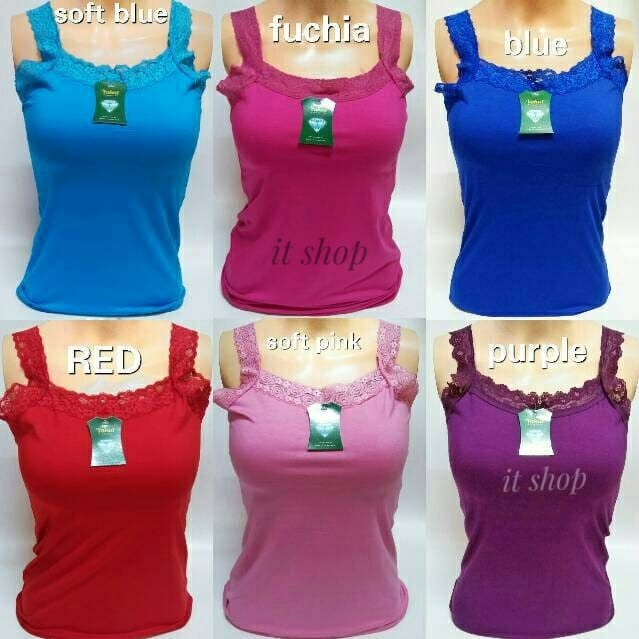 ITSHOPING - Tanktop Renda Wanita Harga Murah All Size Fit L-XL Tengtop Cewek Camisol Tali Renda TenkTop Renda-2
