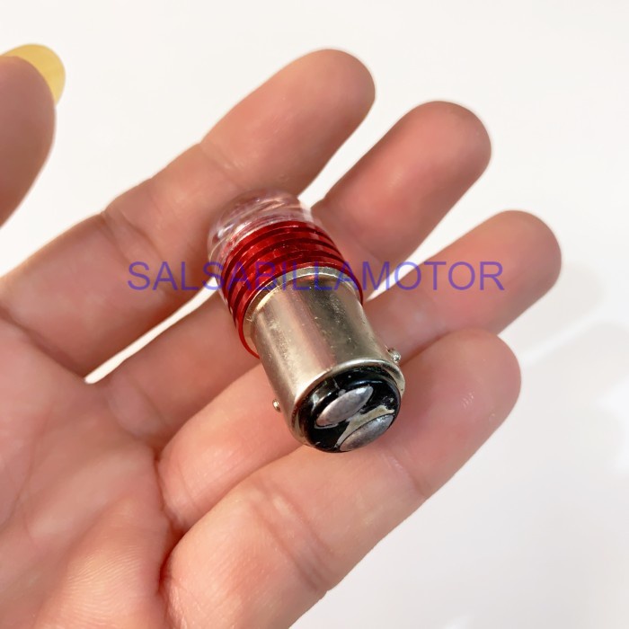 Bohlam Lampu Stop Rem Belakang Led Diam-Kedip Jupiter/Mio/Beat/Vixion - Merah