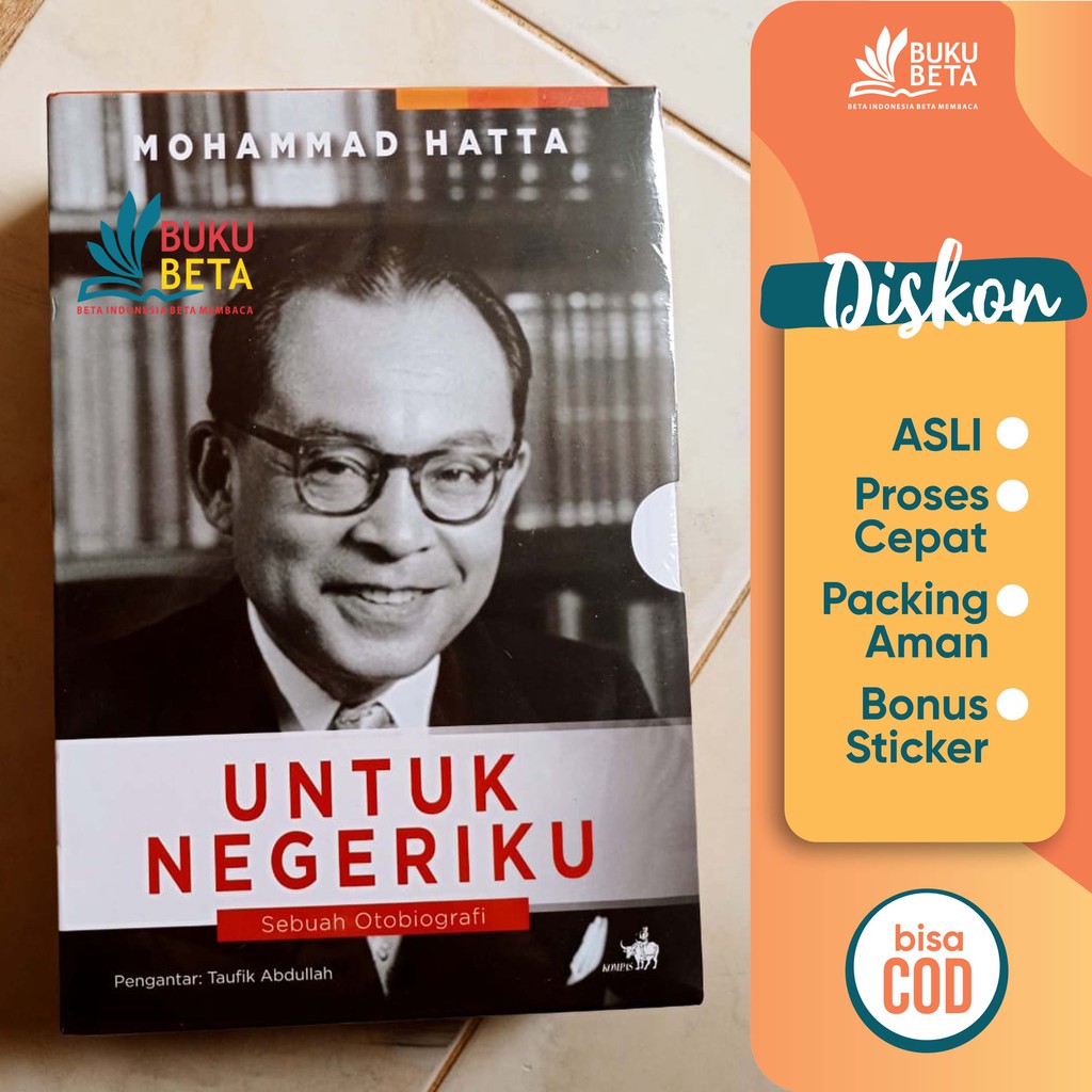 Untuk Negeriku, Sebuah Otobiografi (3 Jilid) - Mohammad Hatta (Bung Hatta)