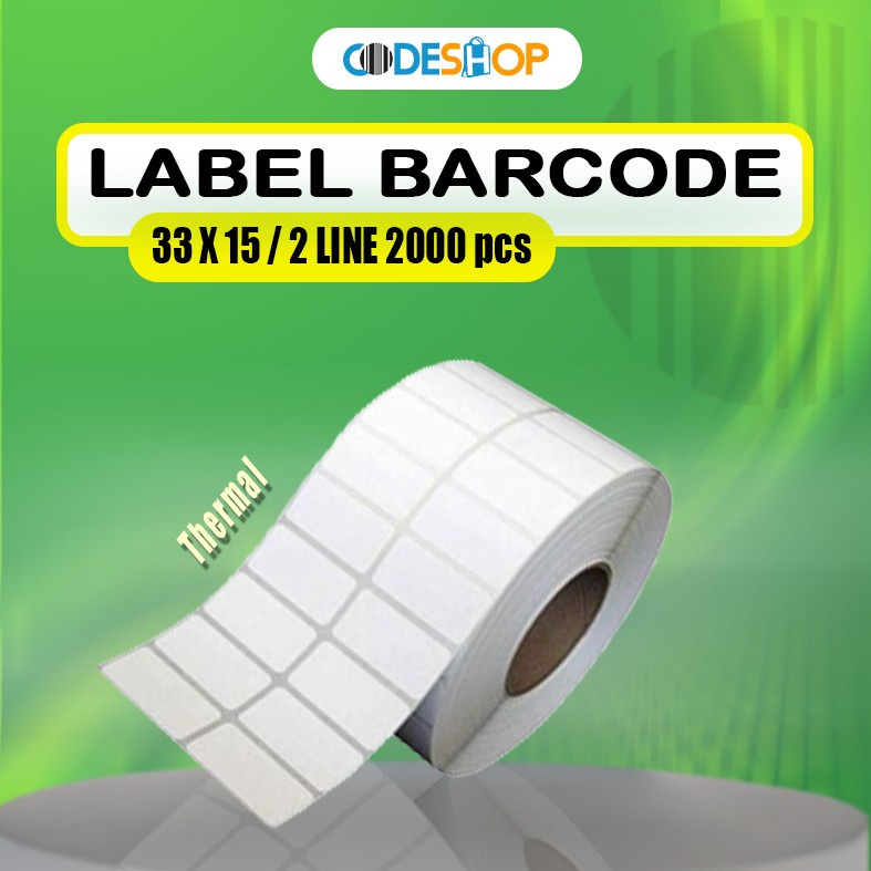 

Label barcode Thermal Ukuran 33 x 15 isi 2.000pcs