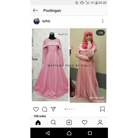 Gamis pesta mutiara tile