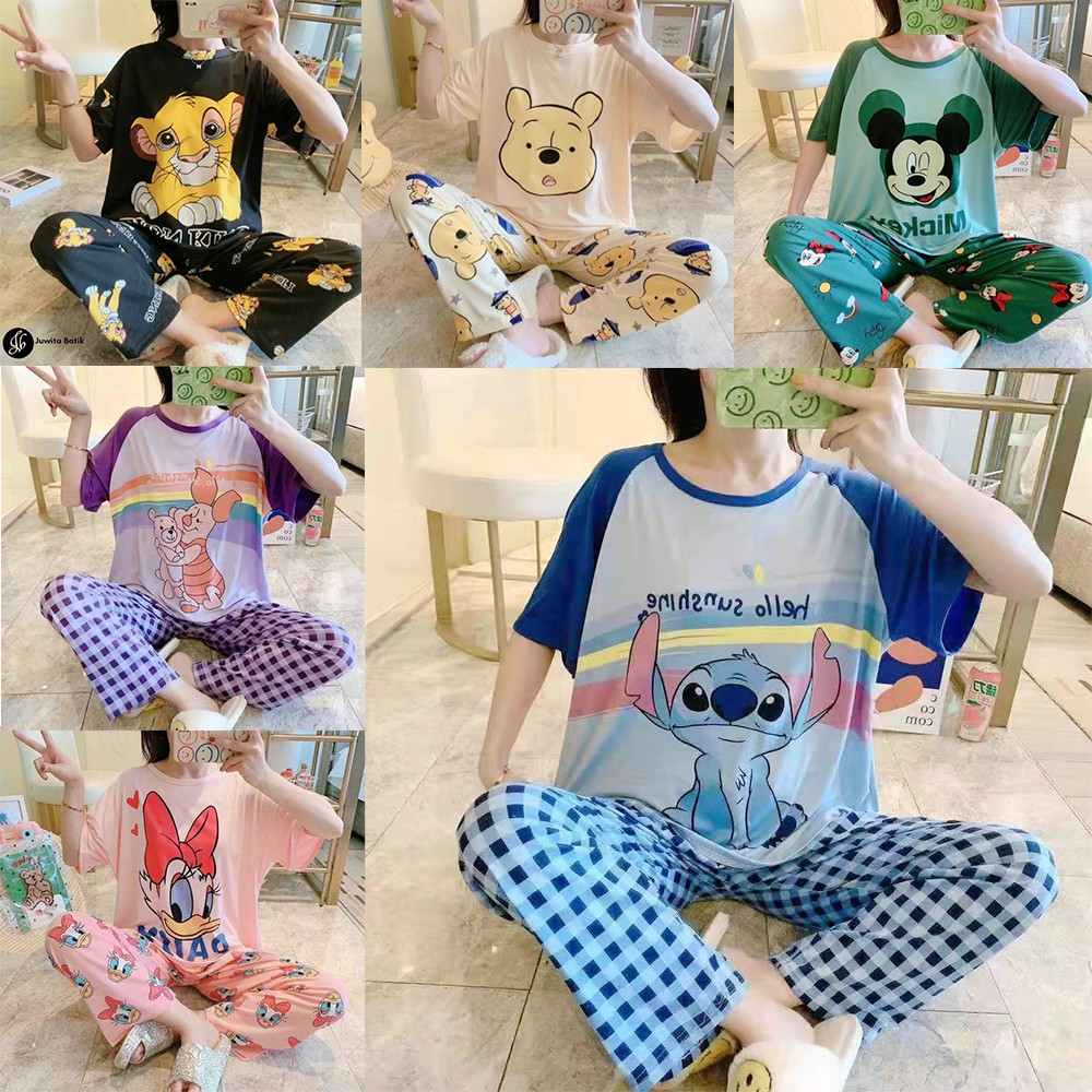 Juwita Batik - Baju Tidur Wanita Import | Setelan Cp Spandek Import Fashion Kekinian