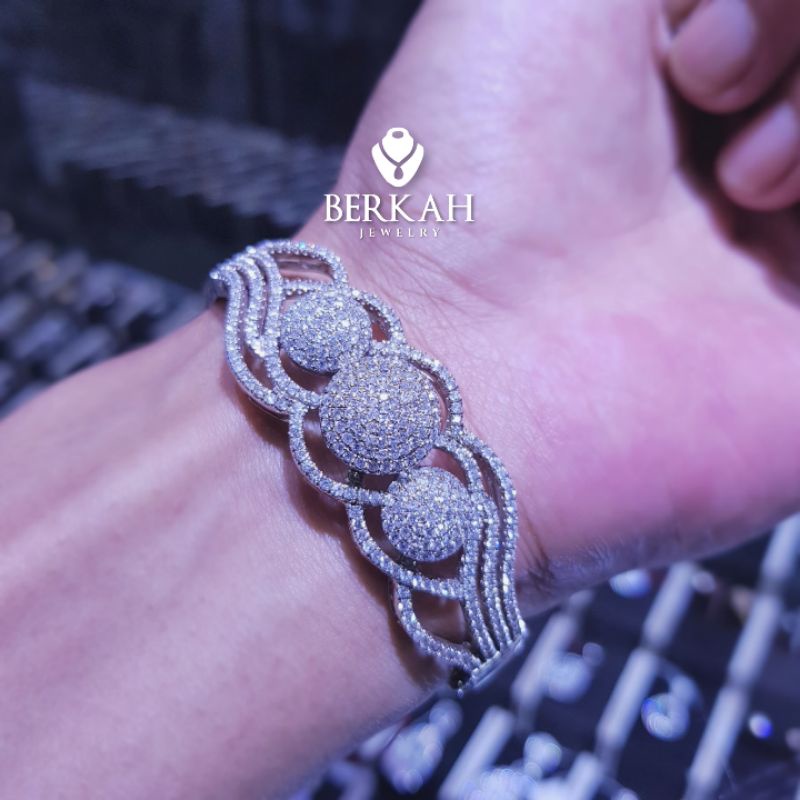 Gelang Besar emas berlian eropa asli natural diamond