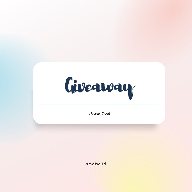 

Giveaway