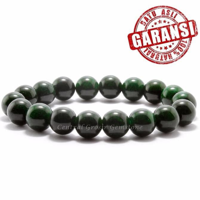 Terlaris Gelang Batu Lumut Hijau Garut Original Natural Berkualitas