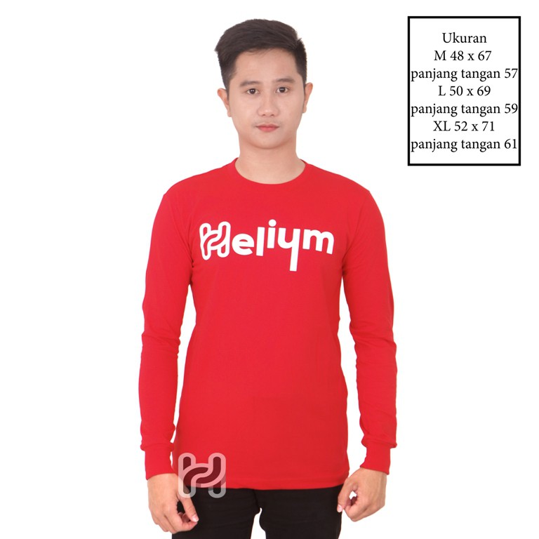 Helium Kaos Distro Lengan Panjang tshirt Oblong Clothing Tangan Panjang Distro Original Pria Wanita
