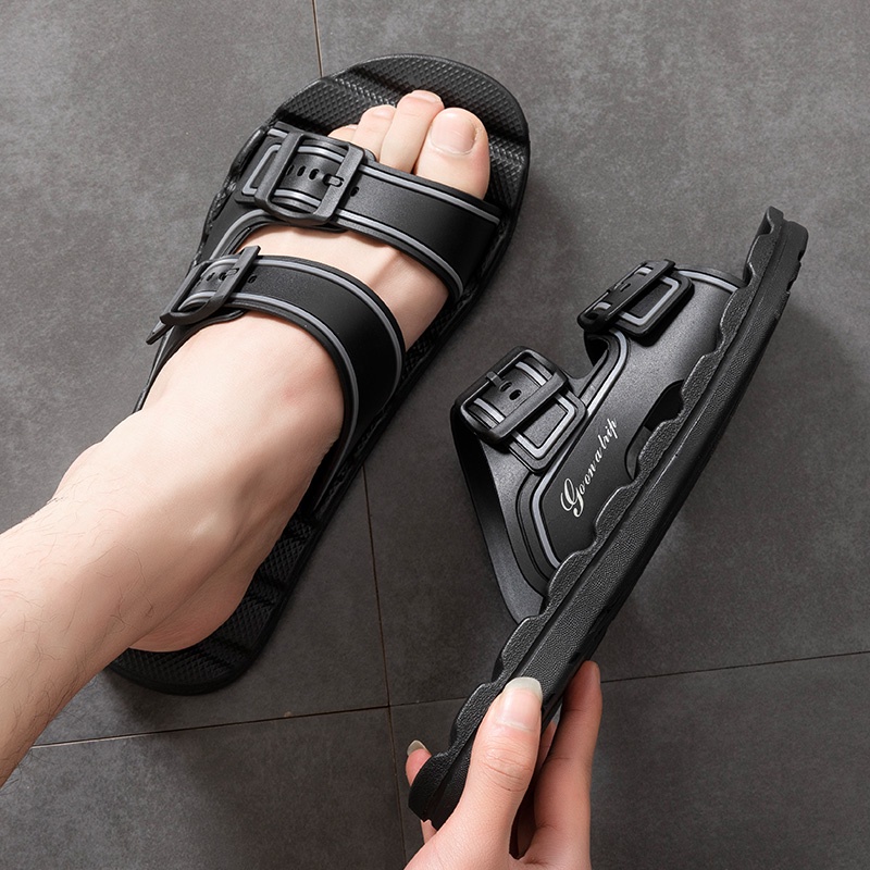 【COD&amp;Kirim Hari ini】 SENDAL PRIA -Sandal Pria Sendal pria kekinian Sendal kasual pria Sepatu Sandal pria Sendal pria casual Sendal cowok kekinian Sendal fashion pria