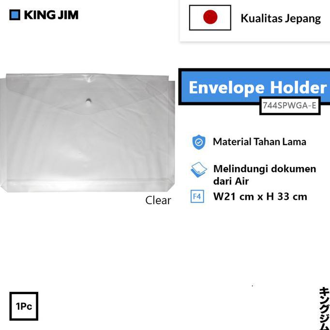 

Map Kancing Plastik Envelope Holder F4 Simply King Jim 744SPWGA-E