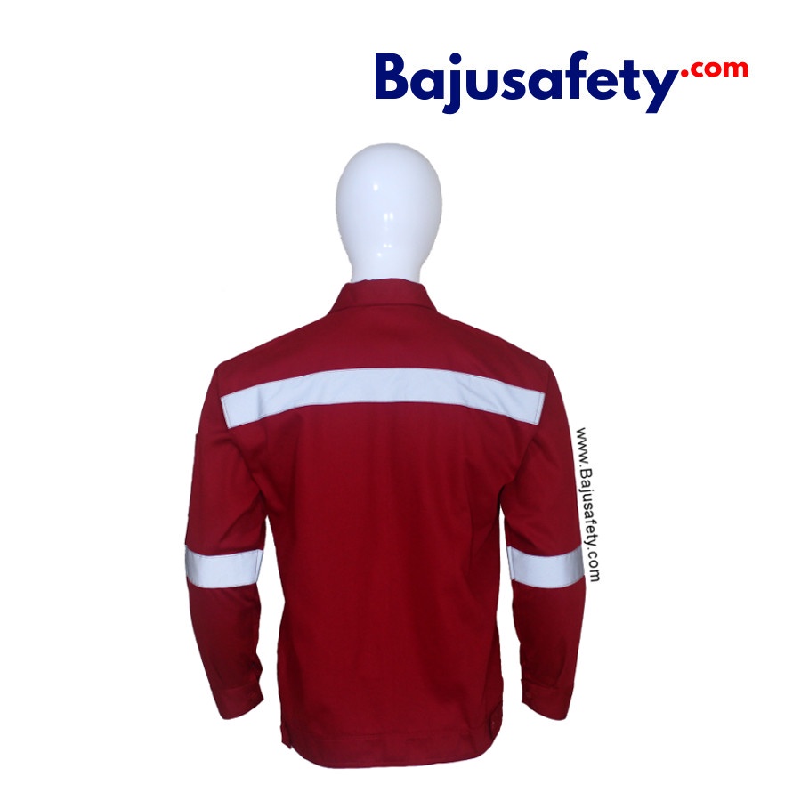 Baju Safety Seragam Kerja / Kemeja Proyek Atasan Lengan Panjang / Atasan Kerja Panjang Wearpack Logo Safety