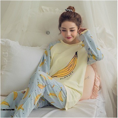 Set Baju Tidur Spandek Piyama Lengan Celana Panjang Import Lucu Cantik 88911