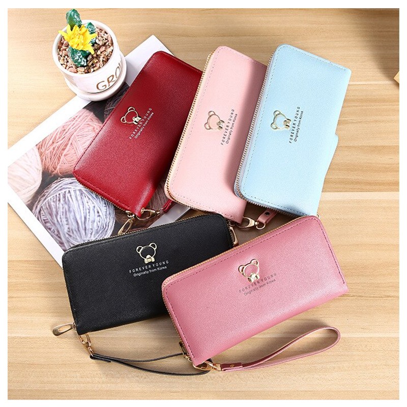 DOMPET LIPAT WANITA KARTU BESAR PANJANG KULIT FASHION WANITA CEWEK KOREA WALLET IMPORT MURAH GF689