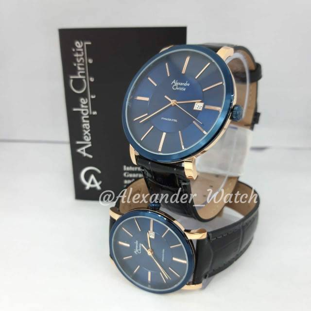 Jam Tangan Couple Ac 8458 ORIGINAL navy by Alexander_watch