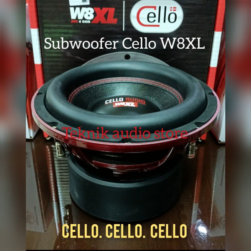 Subwoofer Cello 8inch W8 XL Dual Voice Coil Super Deep Bass