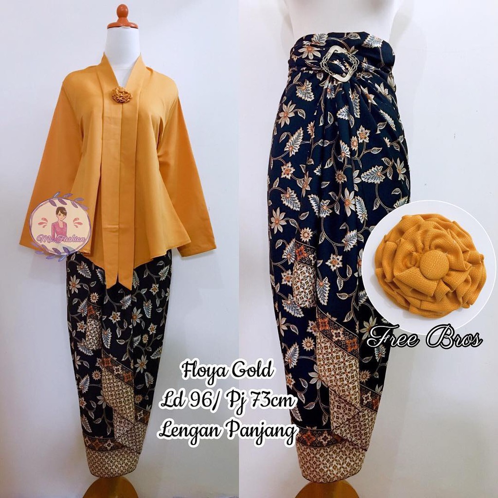 Setelan Kebaya Modern Kutu Baru Floy Gold