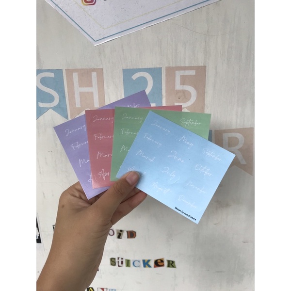 

STICKER MONTH PASTEL STIKER BULAN