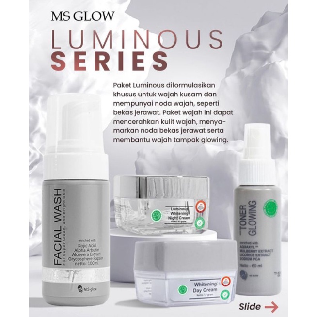 MSGLOW PAKET WAJAH LUMINOUS SERIES ✨FREE GIFT BOX/TAS