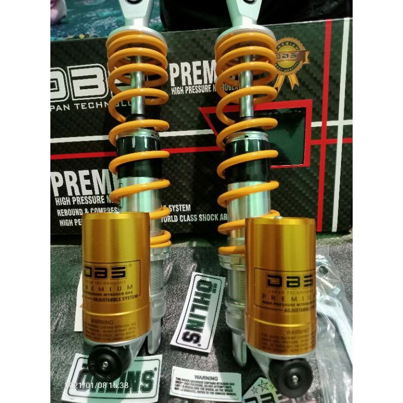 Shockbreaker tabung DBS 611 adjustable tabung berfungsi Nmax Pcx Xmax Aerox / Shock DBS