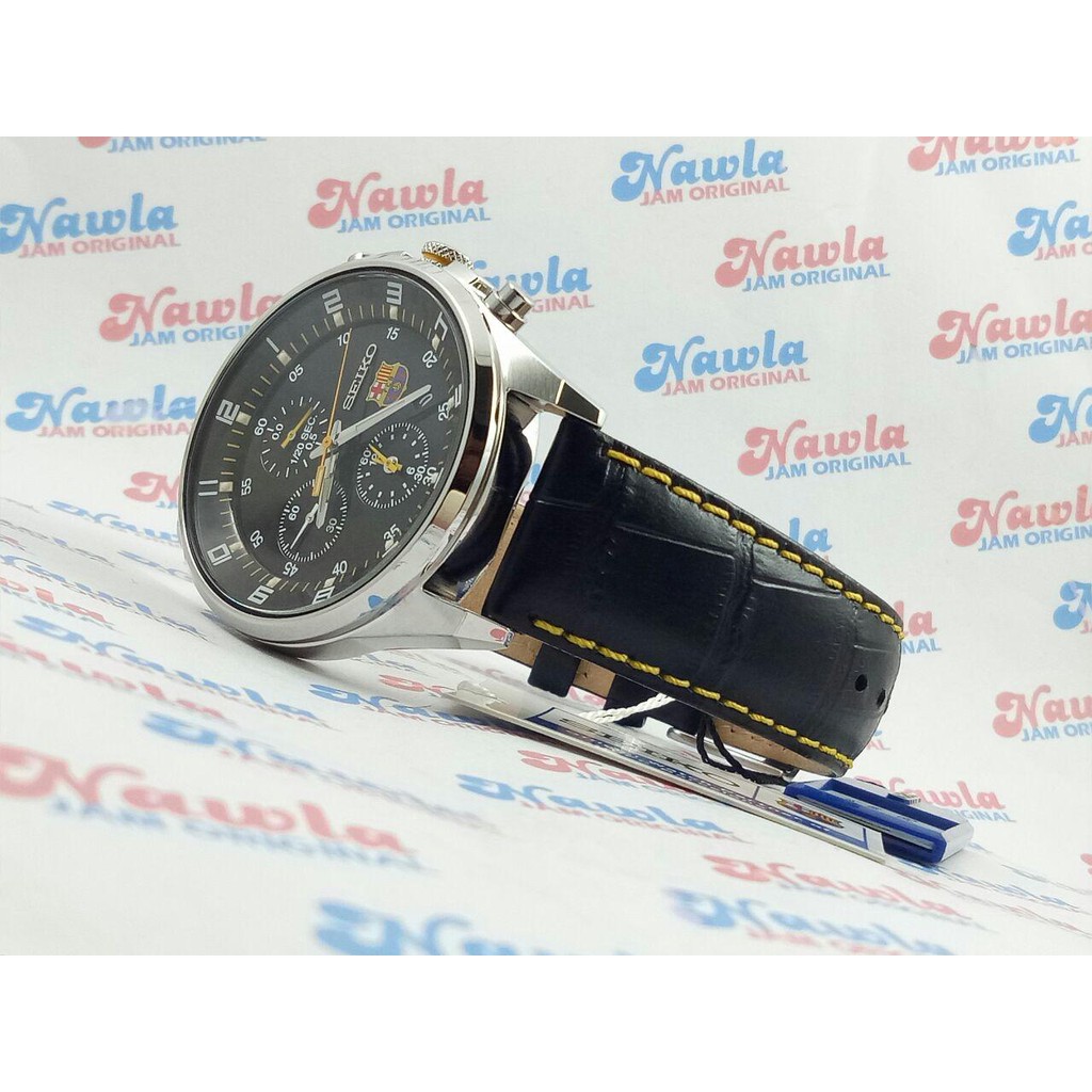 Seiko Quartz SNDD25P1 Chronograph FC Barca Leather | Jam Pria SNDD25