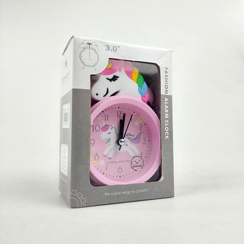 Jam Alarm Model Classic Unicorn Jam weker - Pink / Jam Beker / Jam Meja / Jam Beker Kring / Jam weker Kring