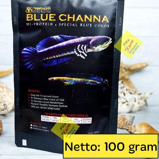 ♡ Pelet Ikan Blue Channa Premium 88 | floating 100 gr | Pakan Channa Barca Auranti Blue Pulchra Stewarti Andrao Silver Arwana. dst ♛