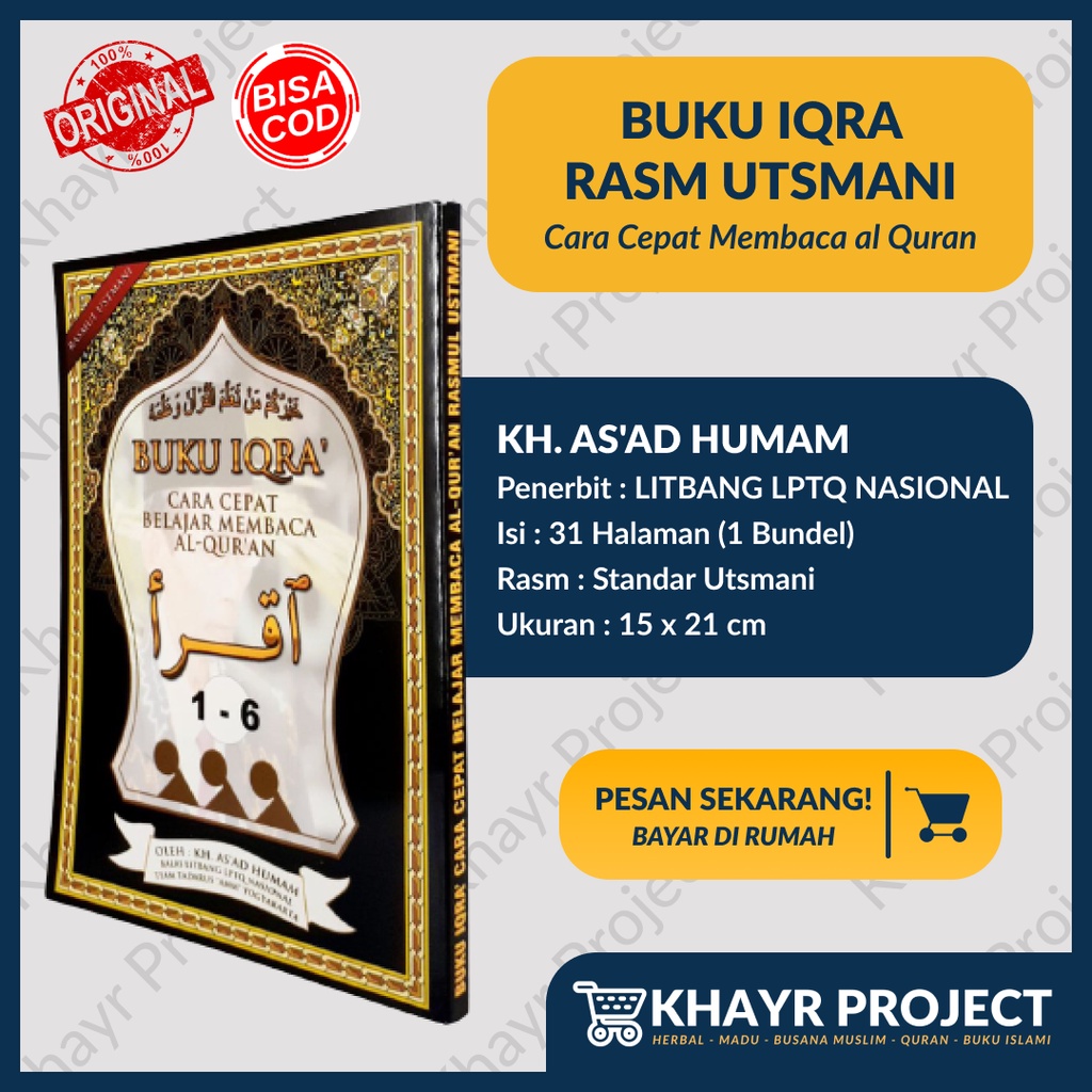 Buku Iqra Rasm Utsmani Bundel Buku Iqro Ustmani Anak Dewasa Cara Mudah Membaca Al Quran