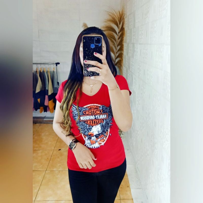 kaos harley import/kaos wanita/kaos motif harley/kaos pendek