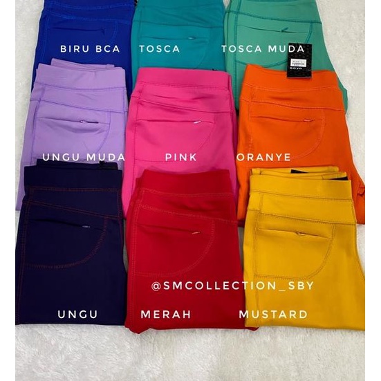 ◙ Celana merk saya licin panjang stretch/legging saya/celana kerja merk saya ❅