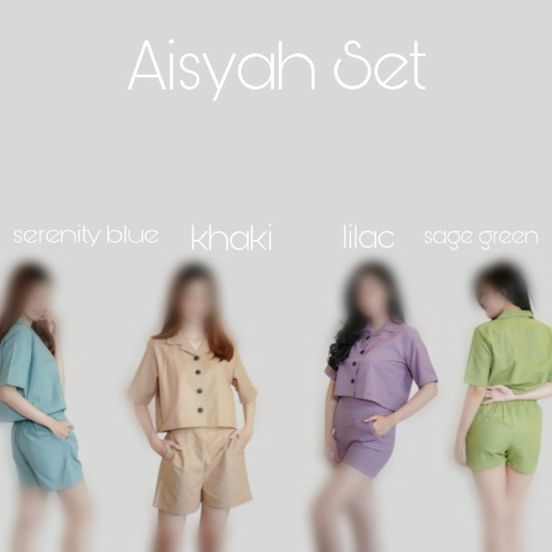 one set premium piyama busui katun linen polos halus pendek adem