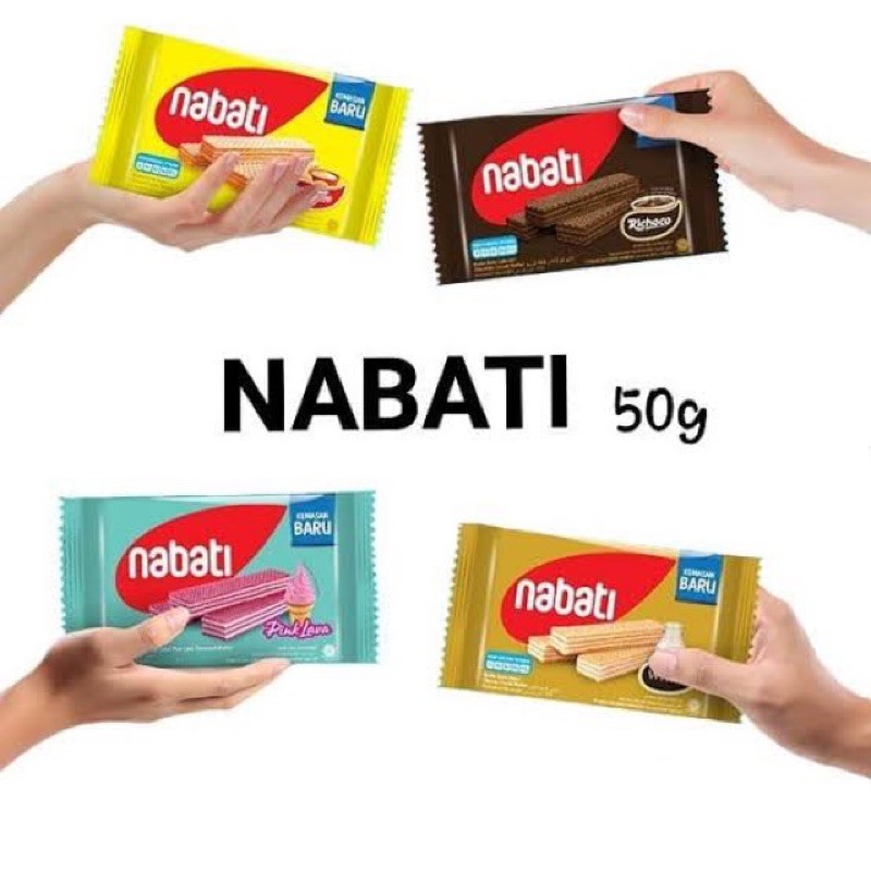 

WAFER NABATI RICHEESE RICHOCO WHITE COKLAT KEJU PINK LAVA, VITA KRIM RASPBERRY 50G