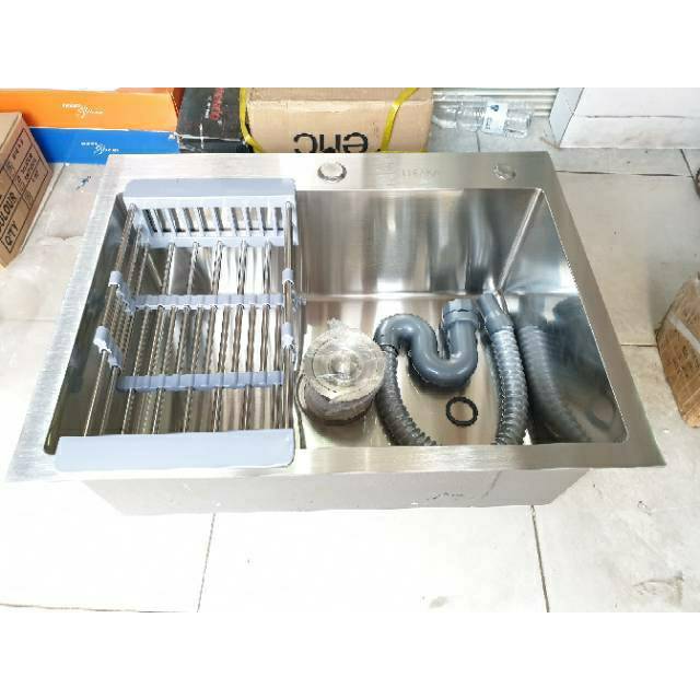 KITCHEN SINK / Bak cuci piring tebal stainless 304 tebal 3mm 60cm PROMO