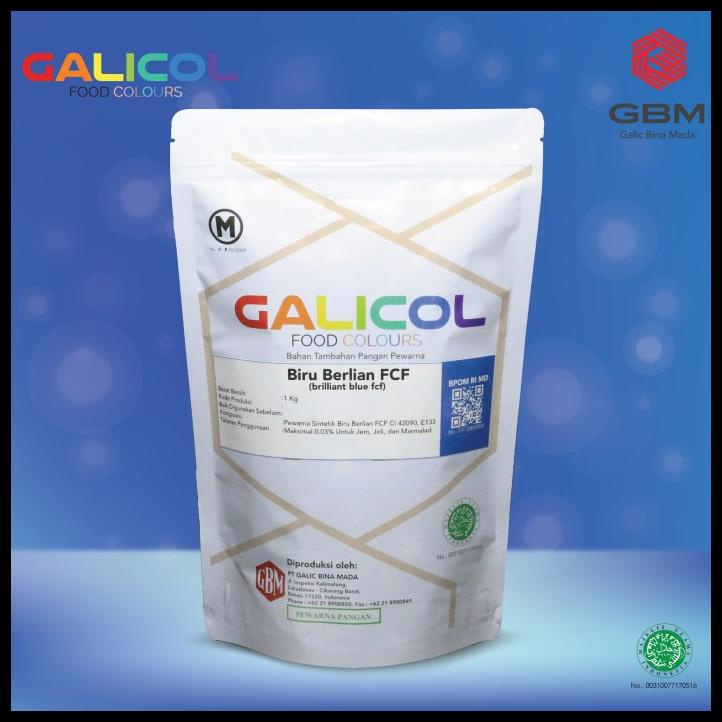 Pewarna Makanan Biru Berlian Fcf Merk Galicol Ci 42090 - Packaging 1Kg