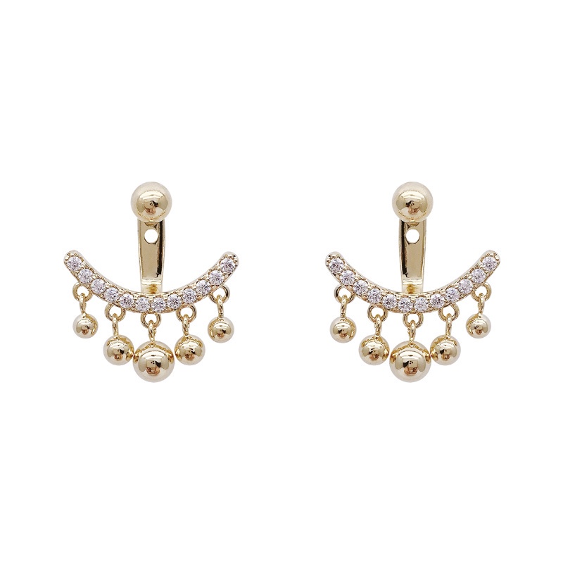 Anting Berpohon Manik Kecil Antik Aksesoris Telinga Berlian glitter Wanita Korea