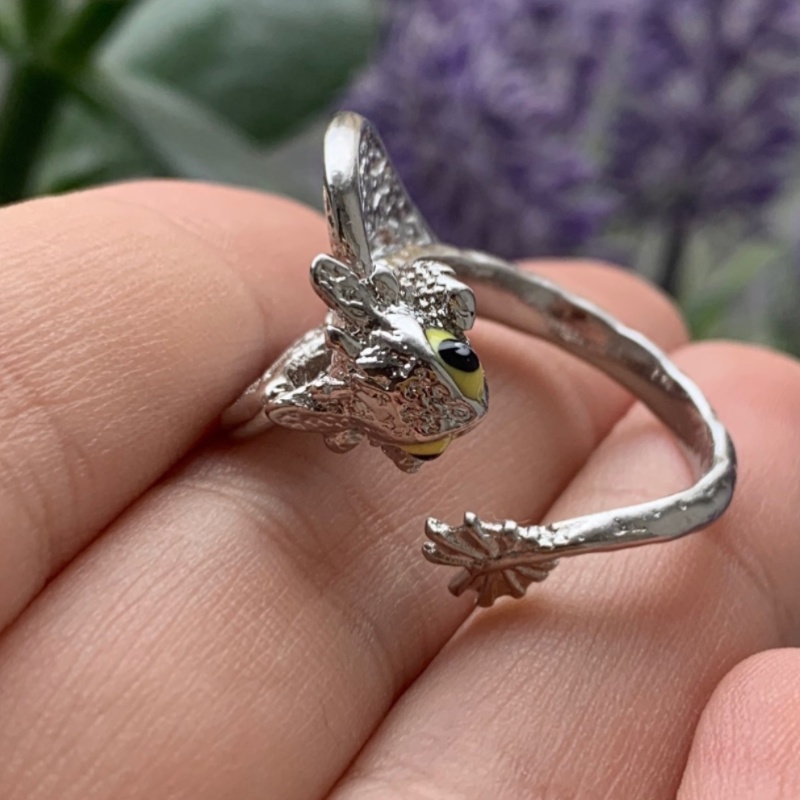 [ Fashion Cute Cartoon Fairy  Toothless Dragon Ring Adjustable Open Rings Gifts Jewelry for Friends ]