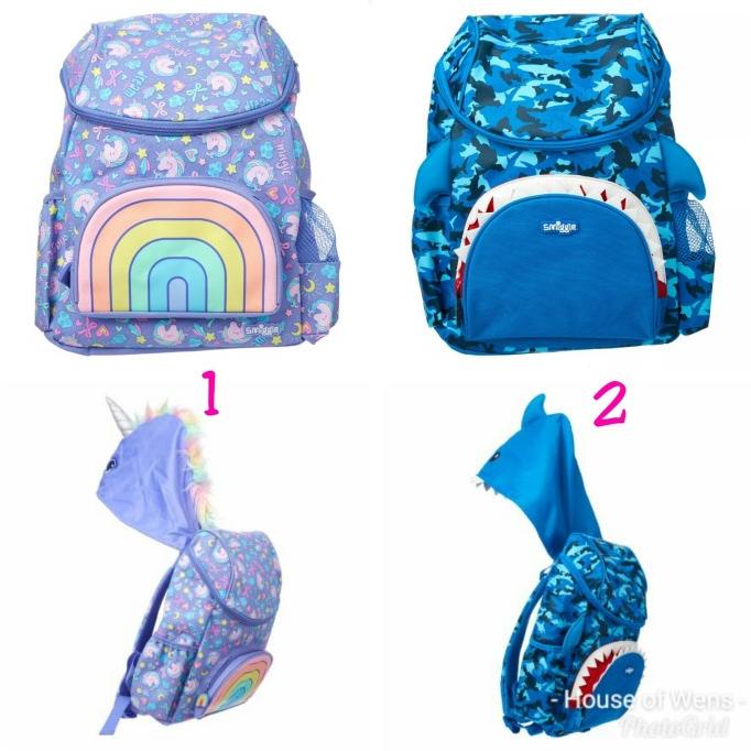 SMIGGLE HOODIE JUNIOR CHARACTER BACKPACK - TAS BACKPACK SMIGGLE - Unicorn