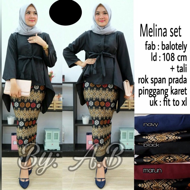 Setelan Wanita Kebaya Seragaman Modern Tanah Abang Rok Span Kekinian Baju Pesta Baju Kondangan