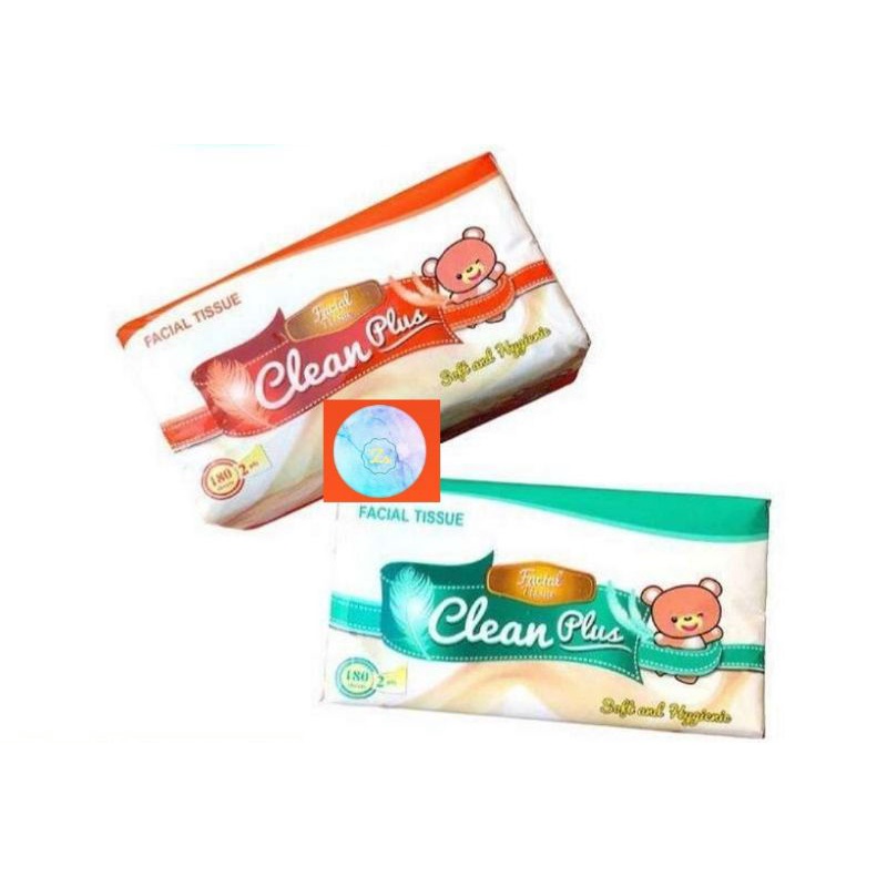 tisu clean plus 180 karton / clean plus facial tissue 180 karton