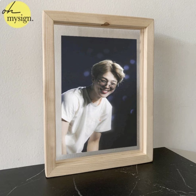 Wooden Floating Frame Photo Custom Hadiah Gift Akrilik Cetak FotoFrame