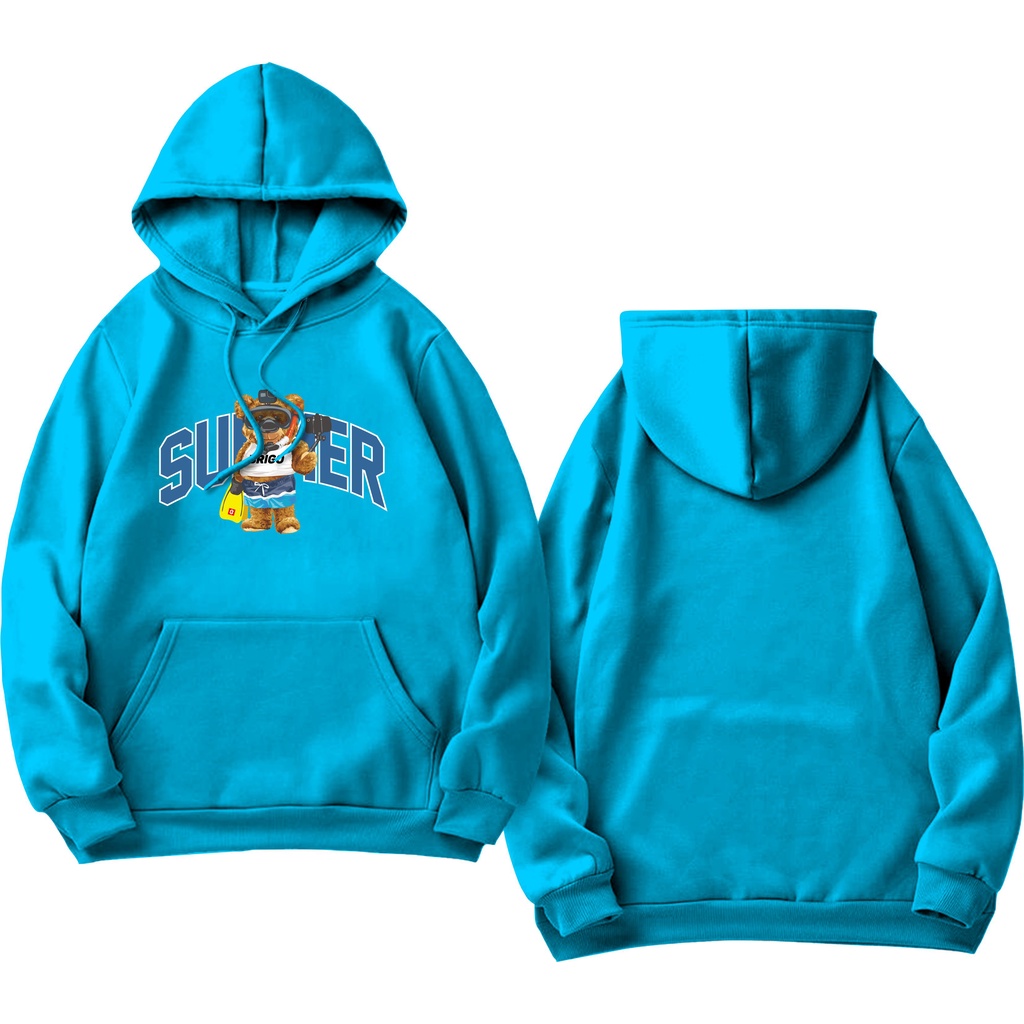 BRIGO Jumper Hoodiee Sumer BERUANG II Sweater Hoodie BRIGO Sablon DTF Fleece Cotton II SIZE M-XXL (Pria &amp; Wanita) Free stiker&amp;Gantungan Kunci