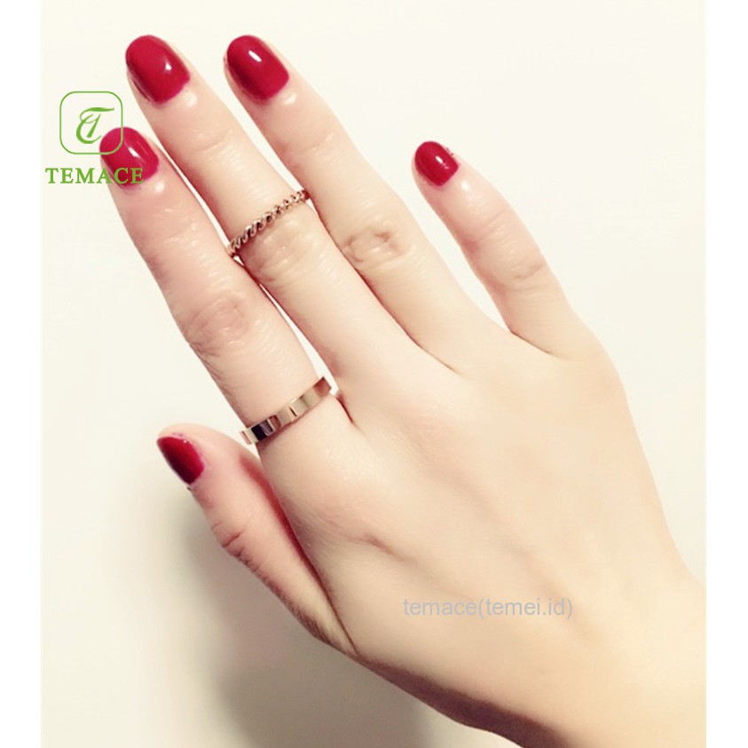 CINCIN WANITA CINCIN CANTIK CINCIN TITANIUM CINCIN KRISTAL PERHIASAN JARI CANTIK