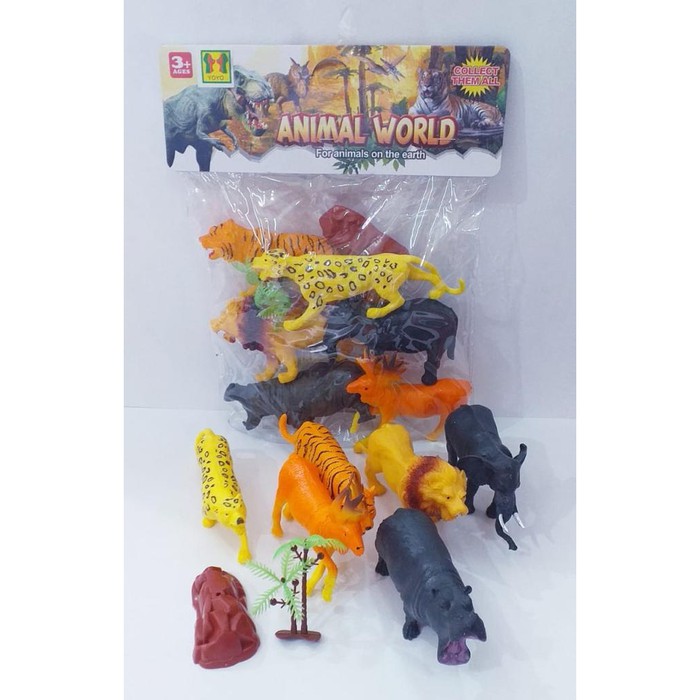 Mainan figur animal karet/ animal world / mainan hewan karet