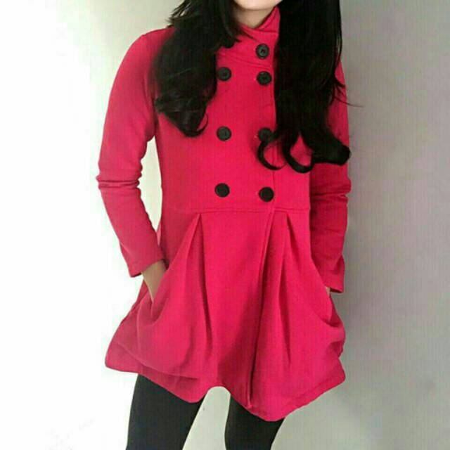 Magenta Coat - Wintee Coat Untuk Wanita - Jaket Produksi bandung cocok untuk muslimah