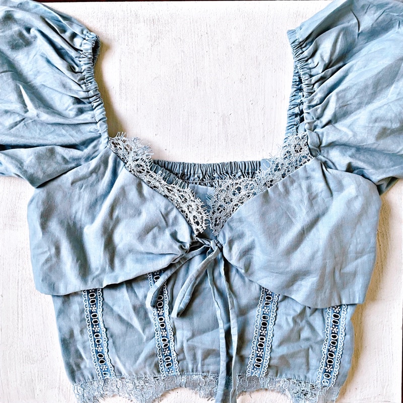 WITH LOVE X BYEOL IRENE TOP BLUE