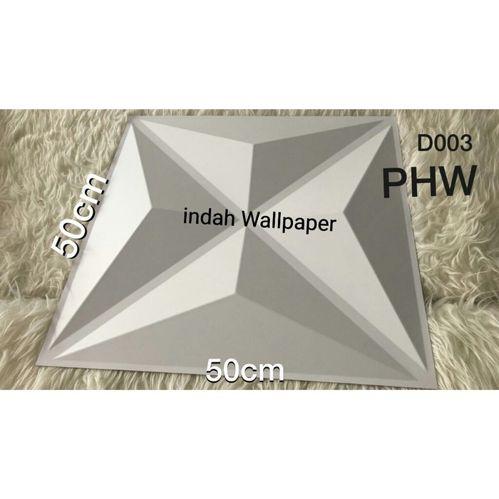 Wall Panel 3D Dinding PVC Interior Star Putih 003
