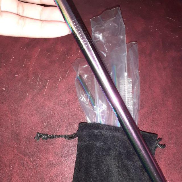 [termurah Indonesia] Sedotan Bahan Stainless Steel Reusable Bisa Dicuci / Straw Besi Cleaner