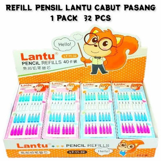 

Isi Pensil bensia Lantu 32 pcs atau Refill pensil Cabut pasang