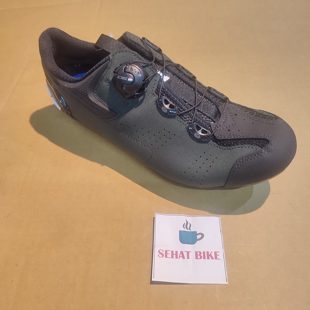 Shoes Sepatu Cleat Sepeda Mtb Sidi Gravel Black Green Dark Original