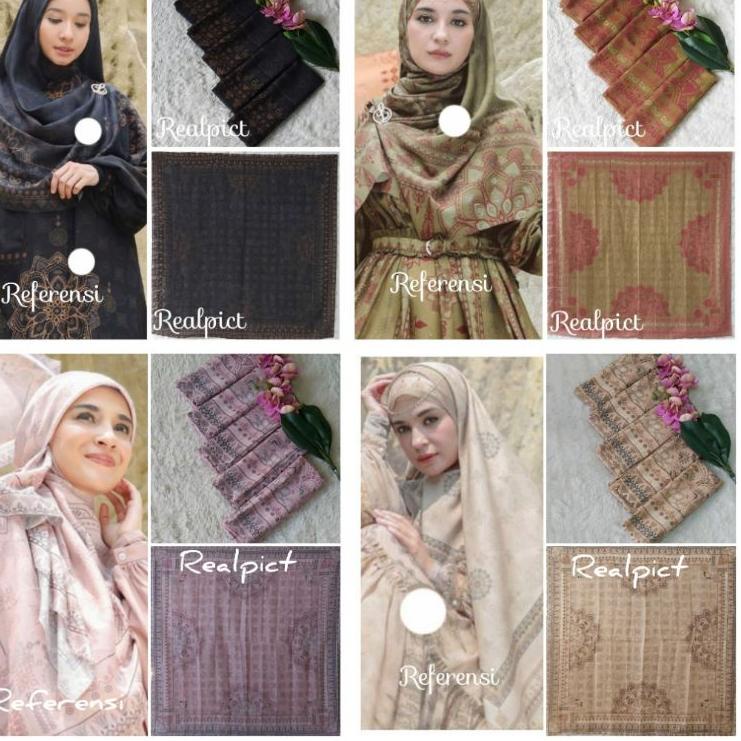 Grosir Kerudung Segiempat Voal Motif  Hijab Voal Lasercut Jilbab Denai 드