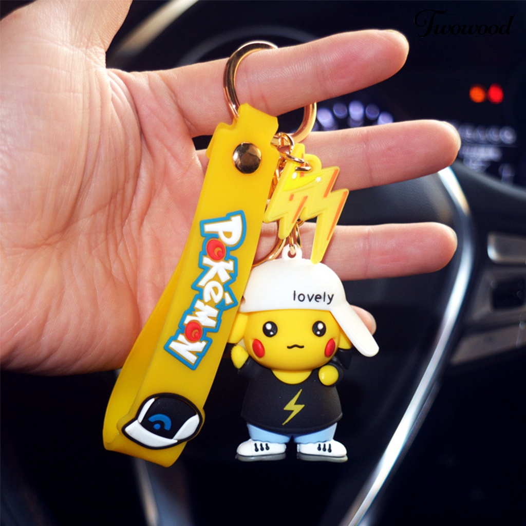 Gantungan Kunci Karakter Kartun Anime Pikachu Portable Untuk Dekorasi Tas Handbag