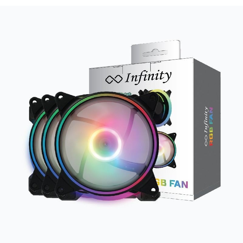 Fan Casing Infinity- Infinite Spectrum Kit Set 3 Pcs RGB Fan + Remote